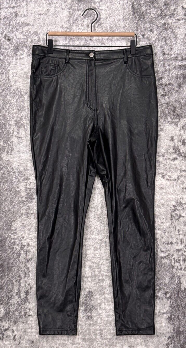 Aritzia Pants 12 Womens Wilfred Black Faux Leather Charm Skinny Leg